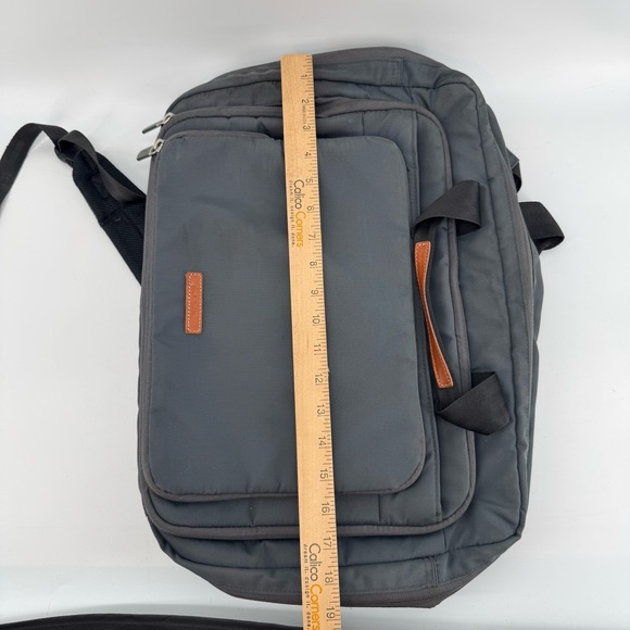 Paul Smith 3Way Briefcase Backpack Men’s Business Bag Khaki Nylon Leather - Picture 7 of 8